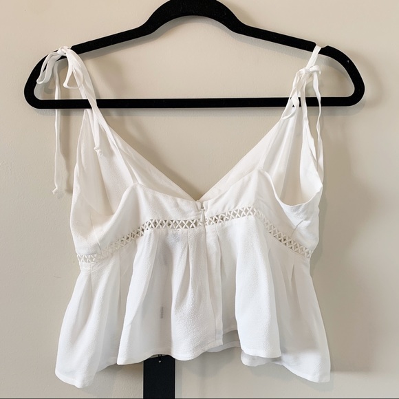 For Love & Lemons Iris Crop Top Ivory Size S NWT - Picture 11 of 15